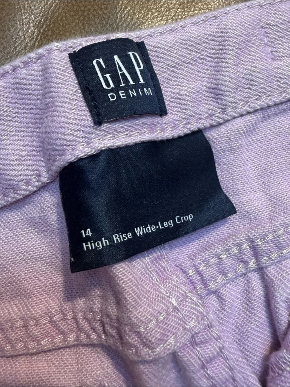 GAP Lavender Wide-Leg High-Rise Jeans